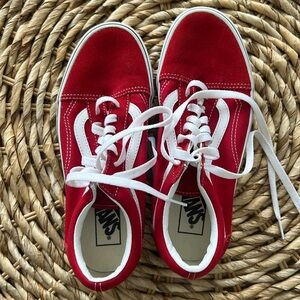 Vans women’s sneakers size 7.5 cherry red